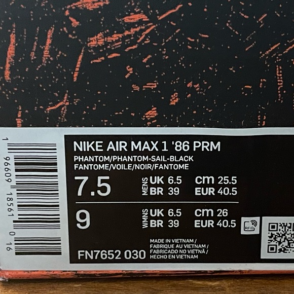 Nike Air Max 1 '86 OG Big Bubble 'World Make Korea' FN7652-030 Men's Size 7.5 - Picture 7 of 7